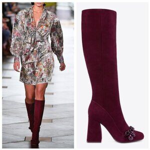 Tory Burch Addison Port Knee High Suede Tall Boots
